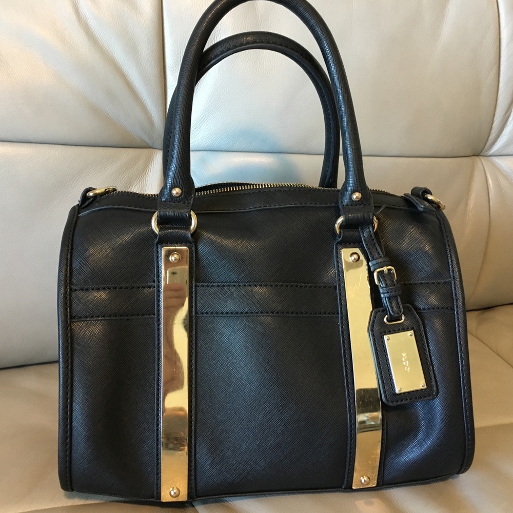 Algo black and gold handbag
